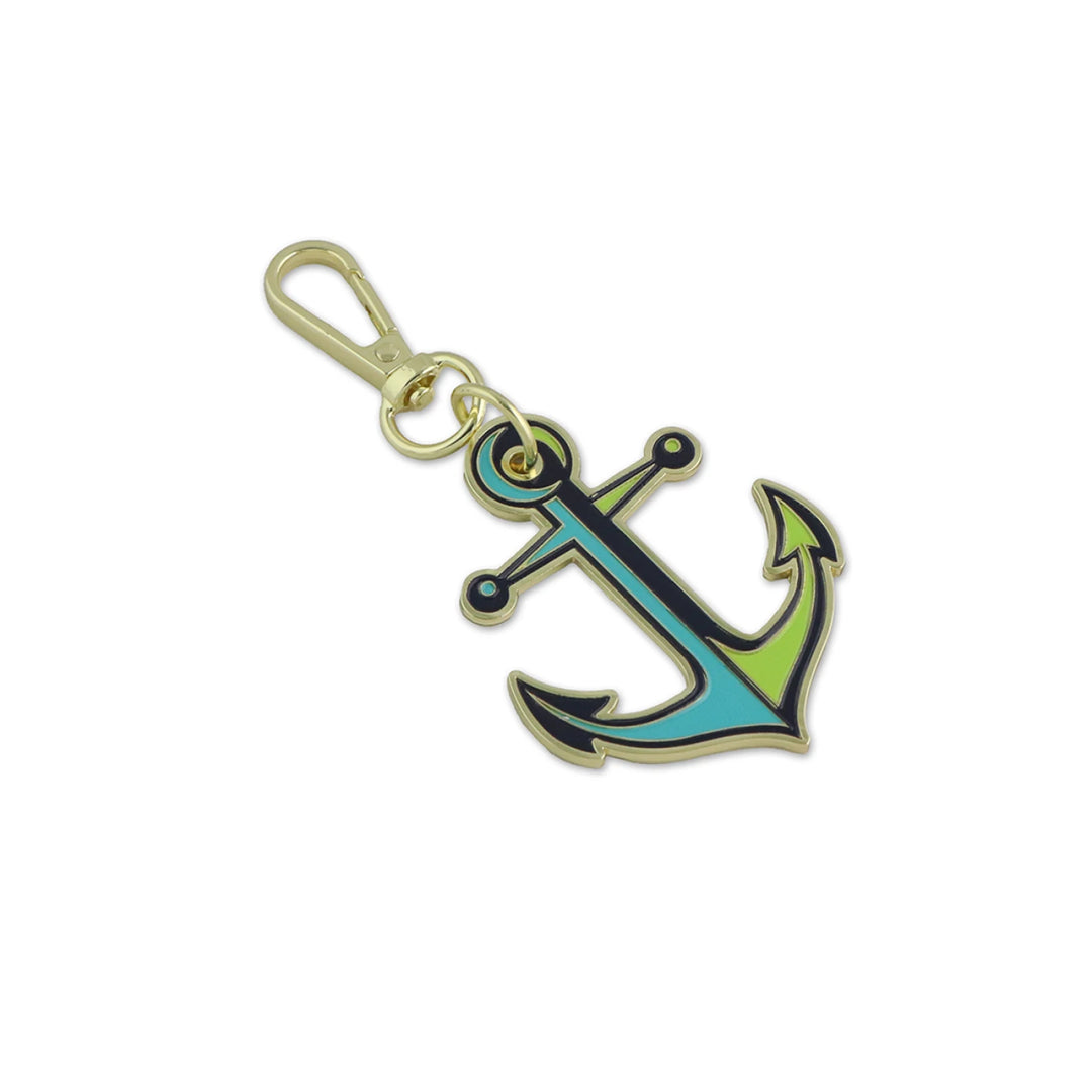 Tula Pink Bag Charm - Anchors Aweigh, Marine