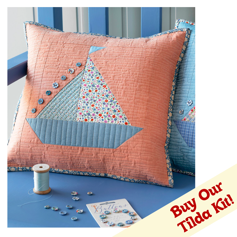 Sailboat Cushion Kit, Tilda Creating Memories fabrics