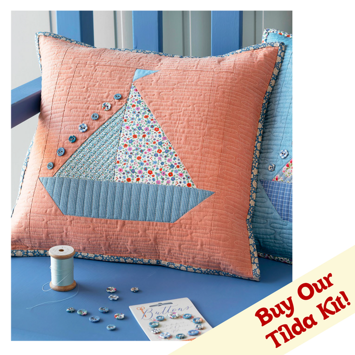 Sailboat Cushion Kit, Tilda Creating Memories fabrics