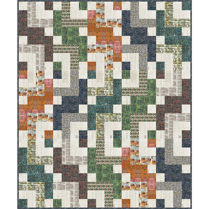 Scotland Yard Quilt Kit with On Your Mark Fabric Collection by Seth Apter