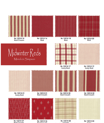 Midwinter Reds by Moda Fabrics 2.5" Square Fabric Charm Pack 42pcs Midwinter Reds by Moda Fabrics 2.5" Square Fabric Charm Pack 42pcs