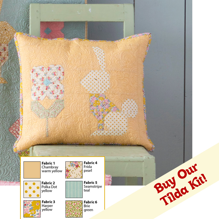 Spring Hare Pillow Kit, Tilda Creating Memories fabrics