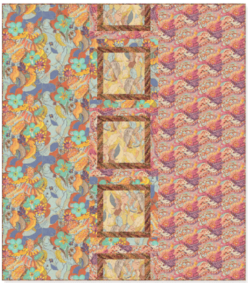 Sunset in the Oasis Quilt Kit with Desert Oasis Fabrics by Denise Burkitt Sunset in the Oasis Quilt Kit | Desert Oasis by Denise Burkitt
