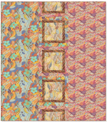 Sunset in the Oasis Quilt Kit with Desert Oasis Fabrics by Denise Burkitt Sunset in the Oasis Quilt Kit | Desert Oasis by Denise Burkitt