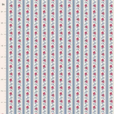 Village Life by Tilda - Agnes, Blue Fabric Village Life by Tilda - Agnes, Blue Fabric