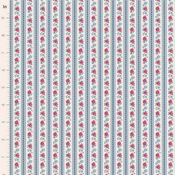 Village Life by Tilda - Agnes, Blue Fabric Village Life by Tilda - Agnes, Blue Fabric