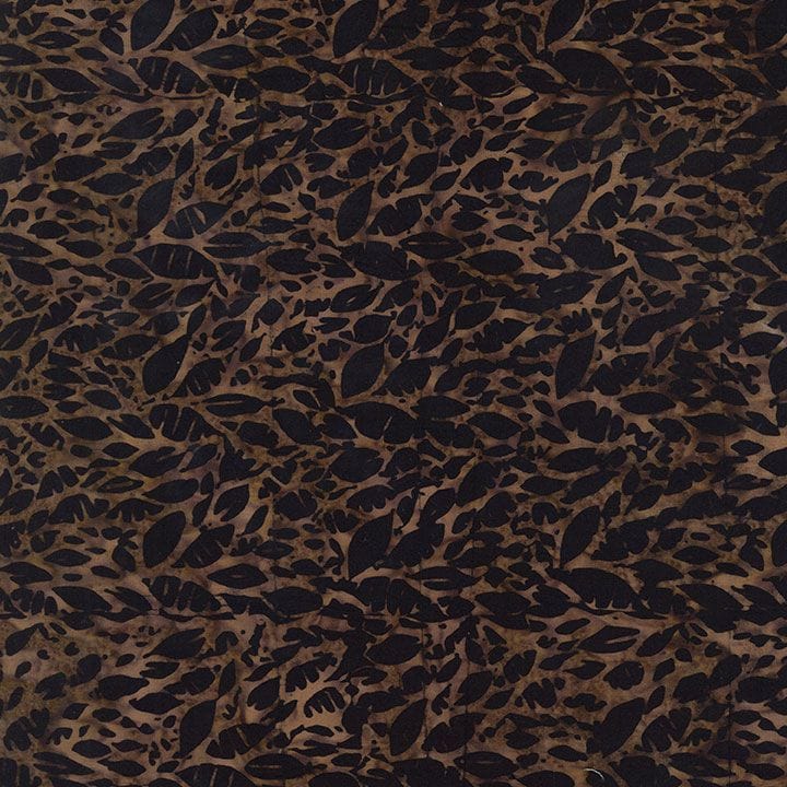 Tonga Umber B3591 fabric with leaf pattern