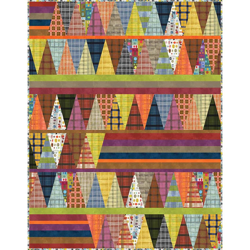 Tattoo Quilt Kit with The Plaid One Fabric Collection by Marcia Derse