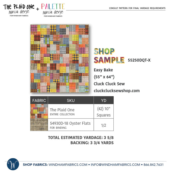 Easy Bake Quilt Kit with The Plaid One Fabric Collection by Marcia Derse
