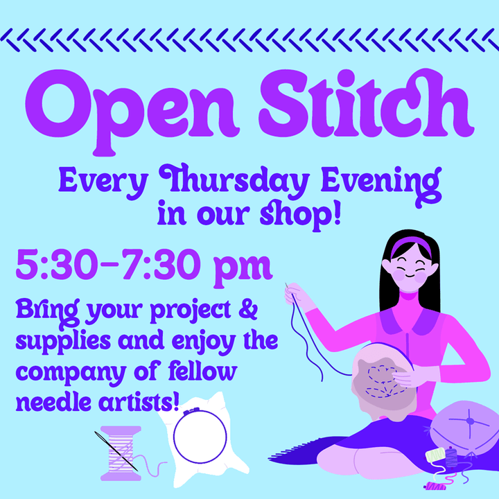 Open Stitch at Artistic Artifacts: Every Thursday!