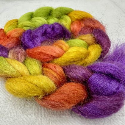 Eggplant Parmesan Tussah Silk Roving/Sliver (Limited Edition)