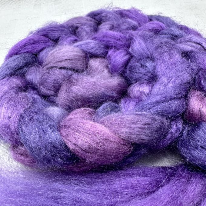 Lilac Blossoms Tussah Silk Limited Edition Roving/Sliver Lilac Blossoms Tussah Silk Limited Edition Roving/Sliver