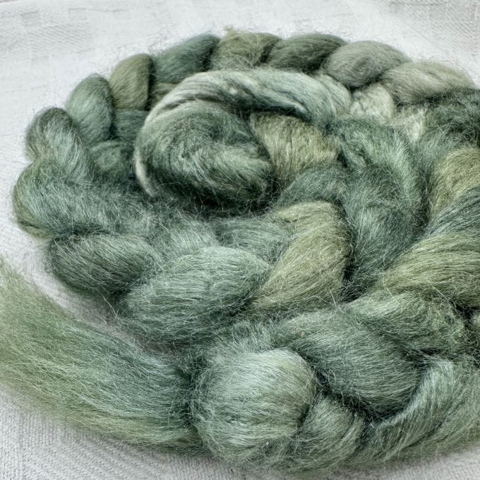 Rosemary Sprig Tussah Limited Edition Silk Roving/Sliver Rosemary Sprig Tussah Limited Edition Silk Roving/Sliver