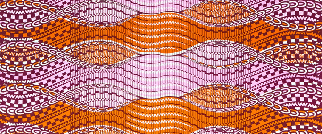 Uniwax Prints from Ivory Coast, Waves, Watermelon