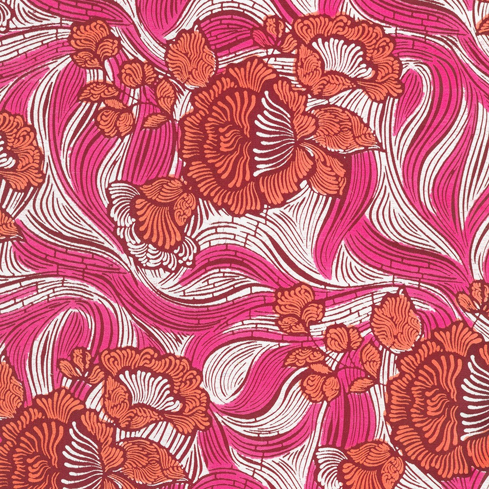 Uniwax Prints from Ivory Coast, Hot Pink