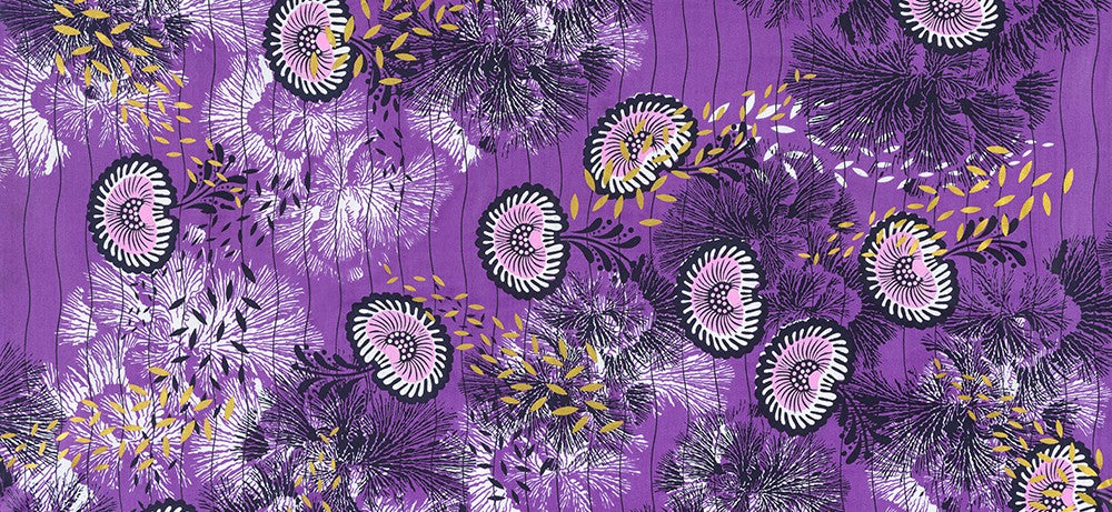 Uniwax Prints from Ivory Coast, Purple