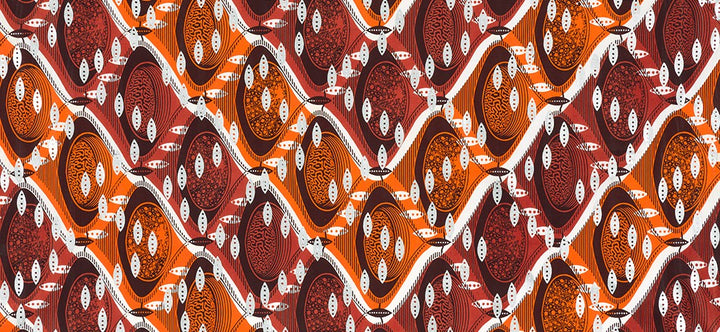 Uniwax Prints from Ivory Coast, Candy Cane