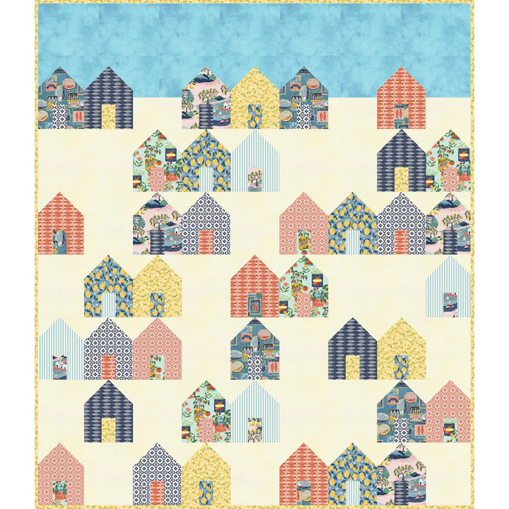 Suburbs Quilt Kit with Villa Sol fabrics from Jennifer Moore of Monaluna