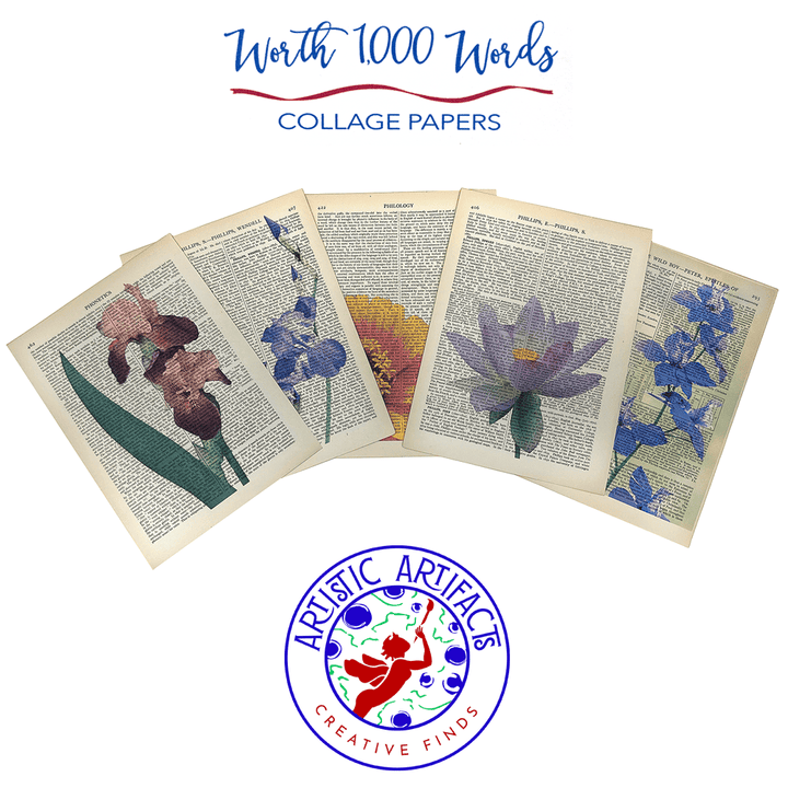 Worth 1,000 Words Collage Papers: Flowers