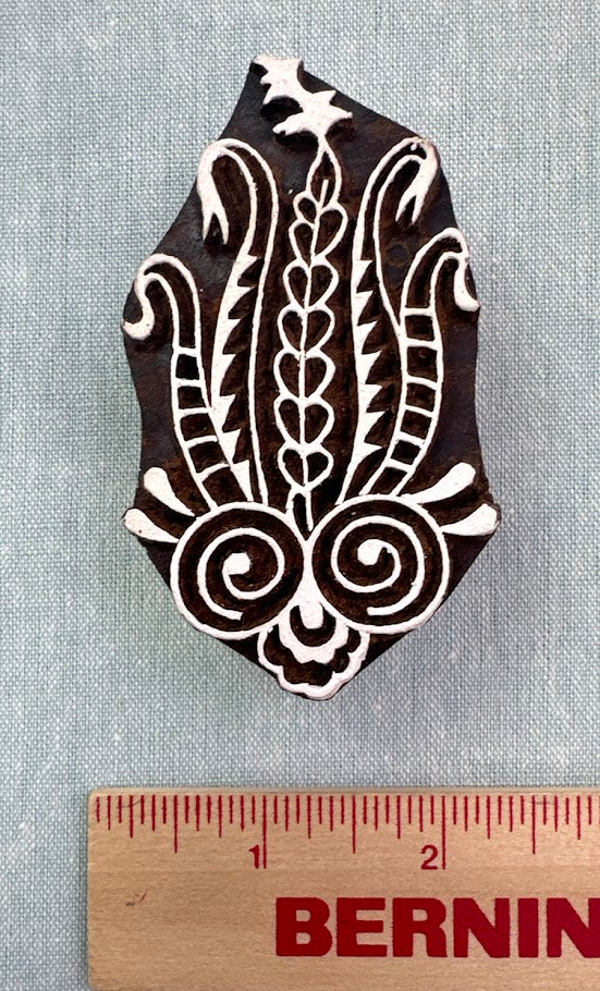 WB590 Abstract Floral Wood Block