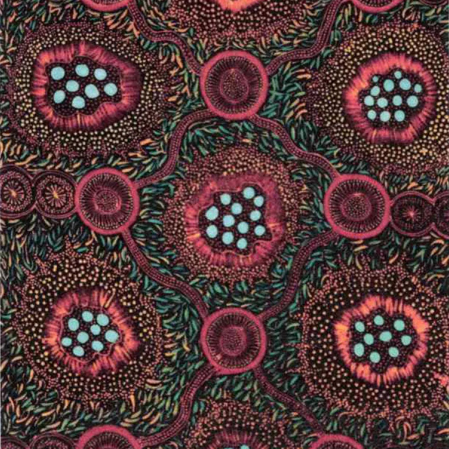 Wild Bush Honey Flowers Chile Wild Bush Honey Flowers Chile | Australian Aboriginal Cotton Fabric