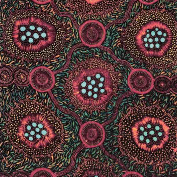 Wild Bush Honey Flowers Chile Wild Bush Honey Flowers Chile | Australian Aboriginal Cotton Fabric
