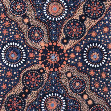 Wild Desert Flowers Cheddar by Vanessa Inkamala Wild Desert Flowers Cheddar by Vanessa Inkamala - Aboriginal Fabric