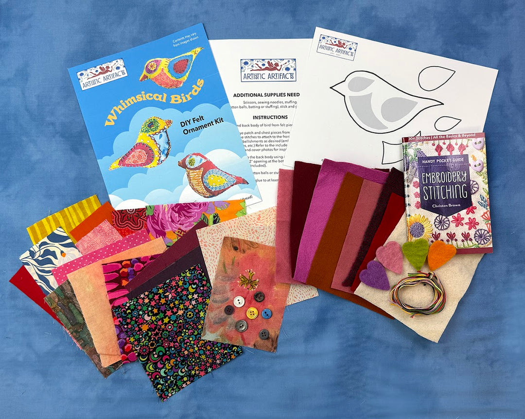 Whimsical Birds Kit - Warm Colorway