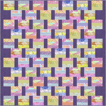 Wharf Street Sorbet quilt with colorful woven design