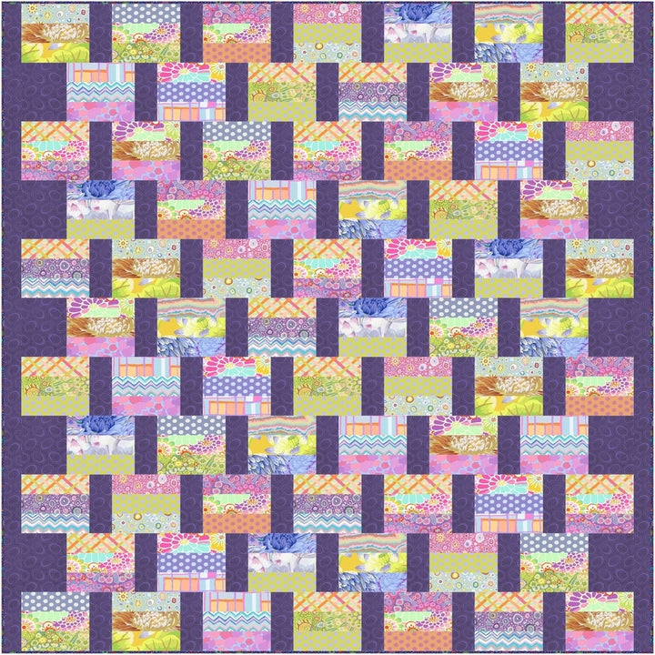 Wharf Street Sorbet quilt with colorful woven design