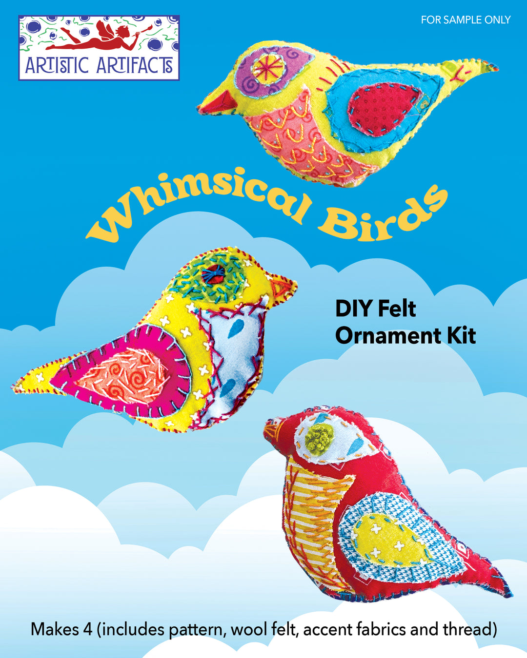 Whimsical Birds Kit - Cool Colorway