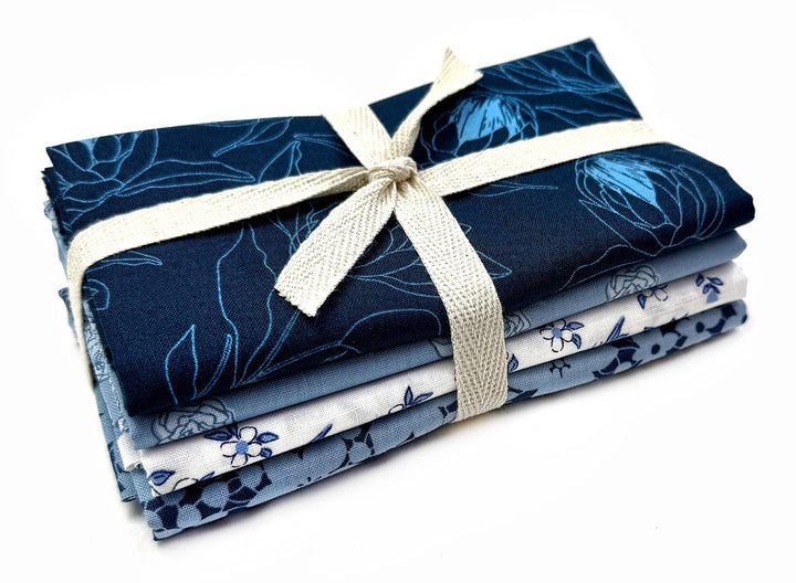 Color Me Whispered Fat Quarter Bundle- Blues (4 pcs)