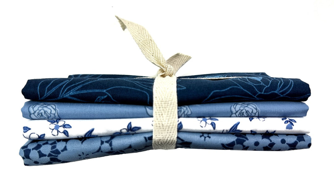 Color Me Whispered Fat Quarter Bundle- Blues (4 pcs)