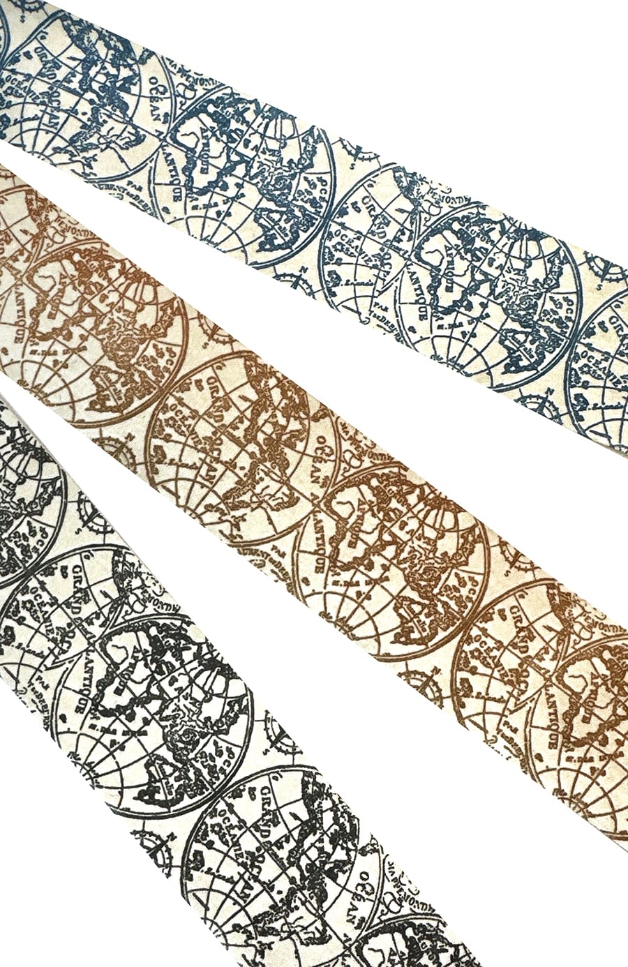 Multi Strand Wide Canvas globe colors bundle ribbon
