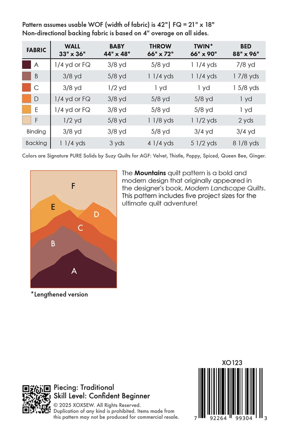 Mountains Quilt Pattern