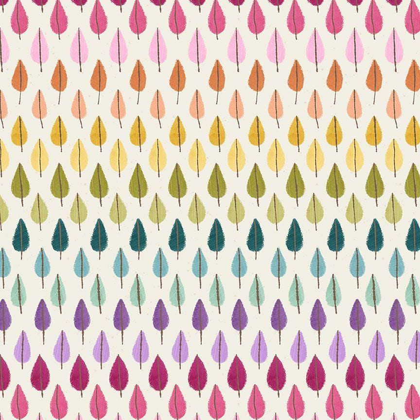 Curious Garden by Pammie Jane - Leaf It To Me, Cream 108" Wideback Leaf It To Me 108in Wideback Quilt Backing Fabric | Dear Stella