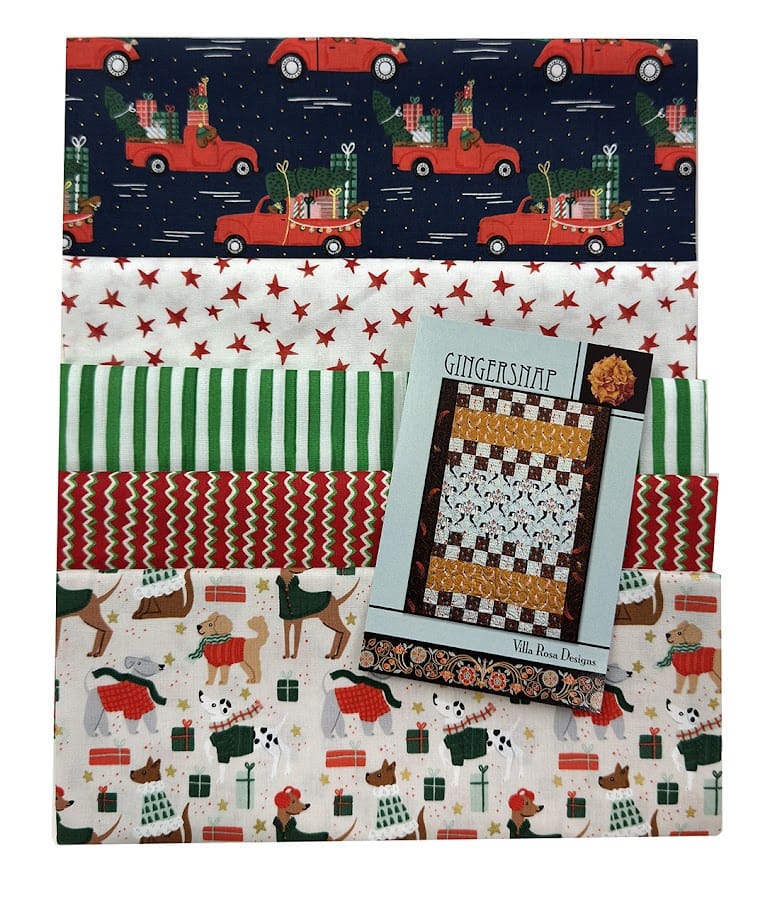 Villa Rosa Gingersnap Quilt Kit with Holiday Fabrics Villa Rosa Gingersnap Quilt Kit with Holiday Fabrics