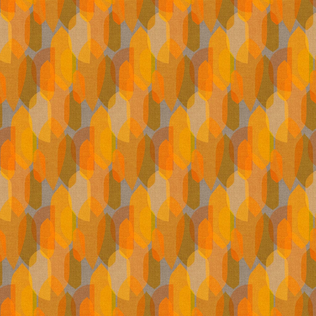 Geometric pattern Y4592_36_1 in orange and gold