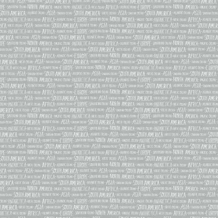 Our World by Kendra Binney - Words, Gray Our World by Kendra Binney - Words, Gray | Clothworks Cotton Fabric