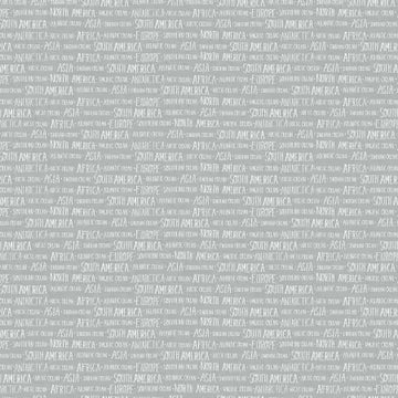 Our World by Kendra Binney - Words, Gray Our World by Kendra Binney - Words, Gray | Clothworks Cotton Fabric