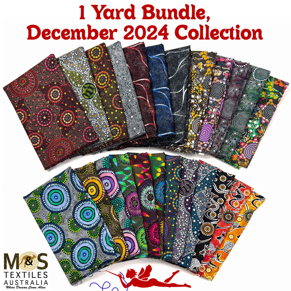 1 Yard Bundle: December 2024 Australian Collection (24 pcs)