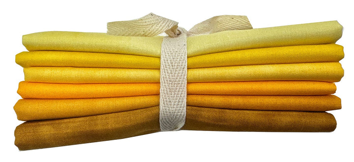 Palette Packs YELLOW - Fat Quarter Fabric Bundle (6 pcs)