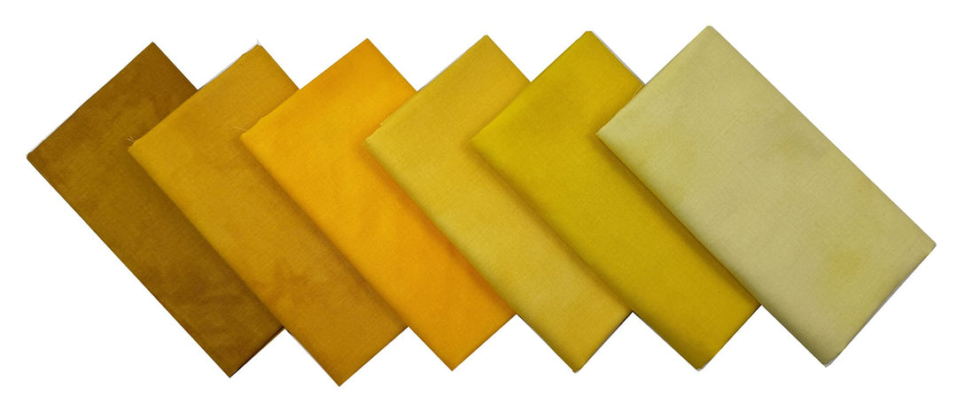 Palette Packs YELLOW - Fat Quarter Fabric Bundle (6 pcs)