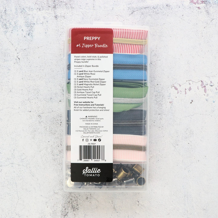 Sallie Tomato Preppy Zipper Bundle