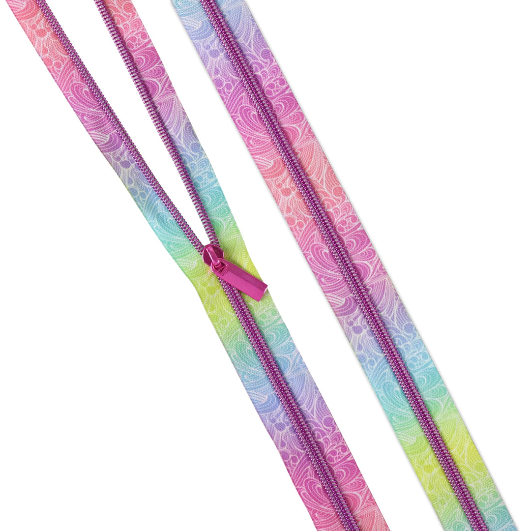 Tula Pink Floral Reef 3yds of #5 Zippers - Making Waves