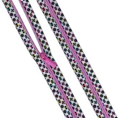 Tula Pink Prince Charming Deja Vu 3yds of #5 Zippers - Taffy Tape