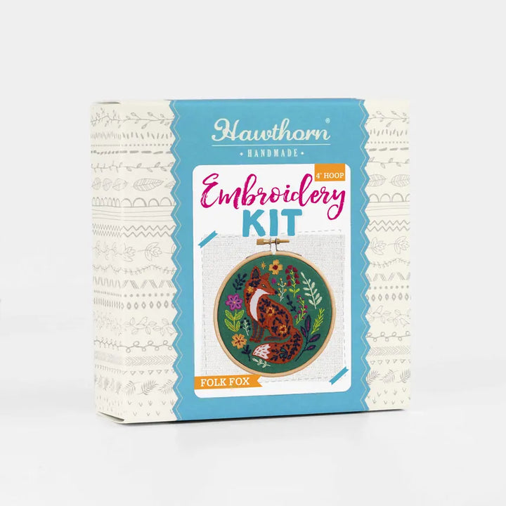 Folk Fox Mini Embroidery Kit by Hawthorn Handmade