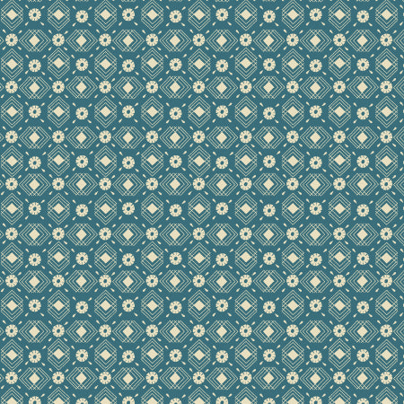 Teal and cream ripple pond pattern