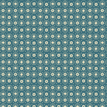 Teal and cream ripple pond pattern