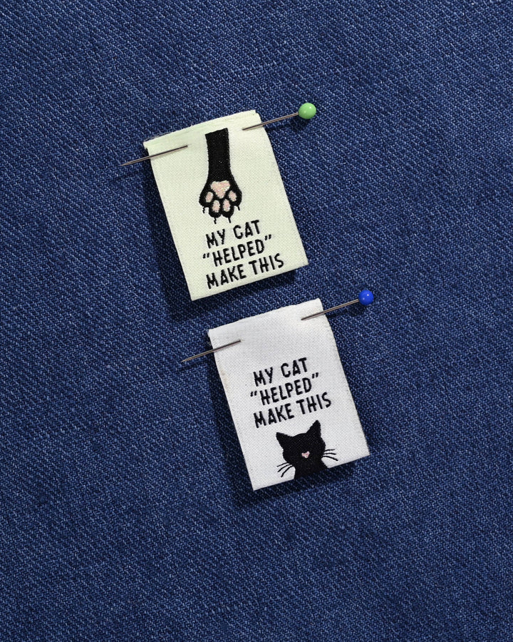 My Cat "Helped" Me Make This Woven Labels | Case of 6 units My Cat "Helped" Me Make This Woven Labels | Case of 6 units